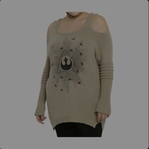 Star Wars Cold-Shoulder Tan Sweater